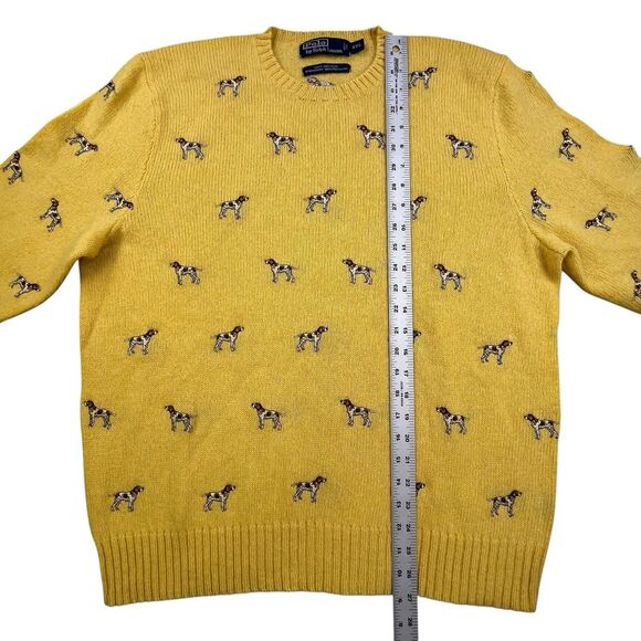 Vintage Polo Ralph Lauren Wool Sweater 2XL Embroidered Hunting Pointer Dog RARE - Picture 8 of 9